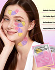 Maskiss PDRN Under Eye Patches (25 Pairs), Tri-Color Eye Gel Pads with Retinol Caffeine