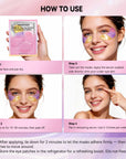 Maskiss PDRN Under Eye Patches (25 Pairs), Tri-Color Eye Gel Pads with Retinol Caffeine
