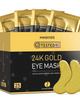 Maskiss 24k Gold Under Eye Patches (15 Pairs), eye mask, Collagen Skin Care Products, Eye Patches for Puffy Eyes, eye masks for dark circles and puffiness