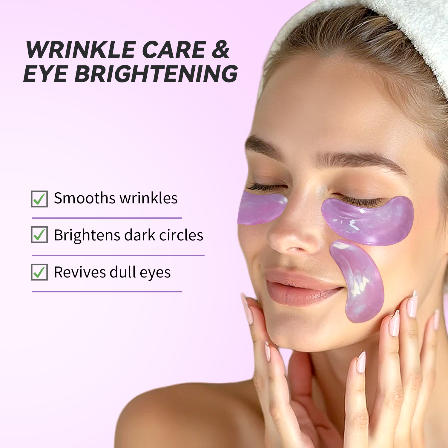 Maskiss Retinol Under Eye Patches (24 Pairs), Purple Eye Masks for Dark Circles, Puffy Eyes &amp; Wrinkles, Firming Collagen Eye Patches