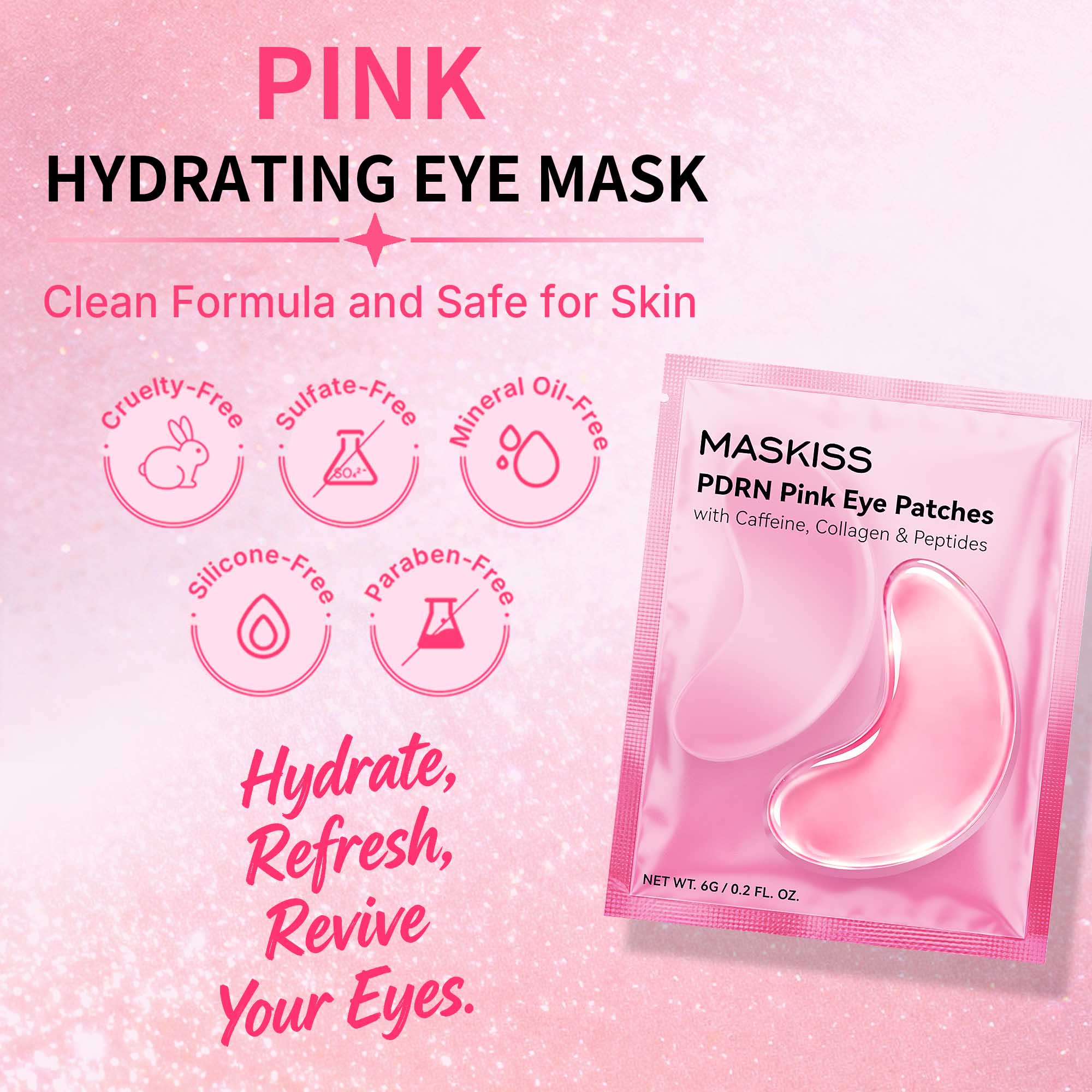 Maskiss PDRN Pink Under Eye Patches (25 Pairs)