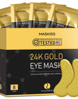 Maskiss 24k Gold Under Eye Patches (15 Pairs), eye mask, Collagen Skin Care Products, Eye Patches for Puffy Eyes, eye masks for dark circles and puffiness