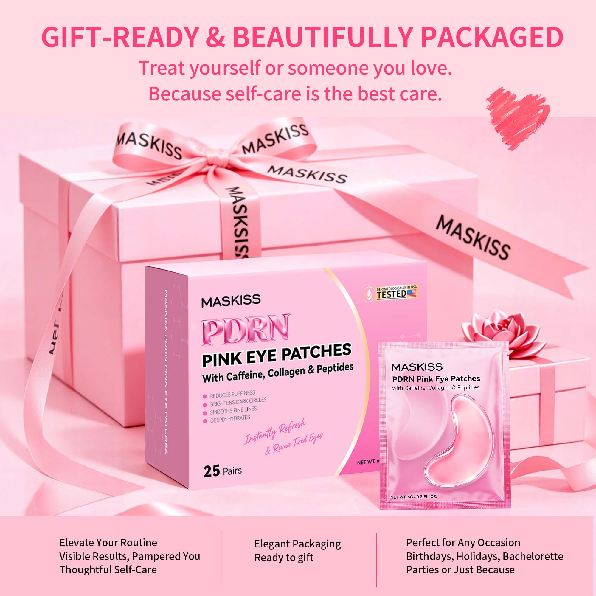 Maskiss PDRN Pink Under Eye Patches (25 Pairs)